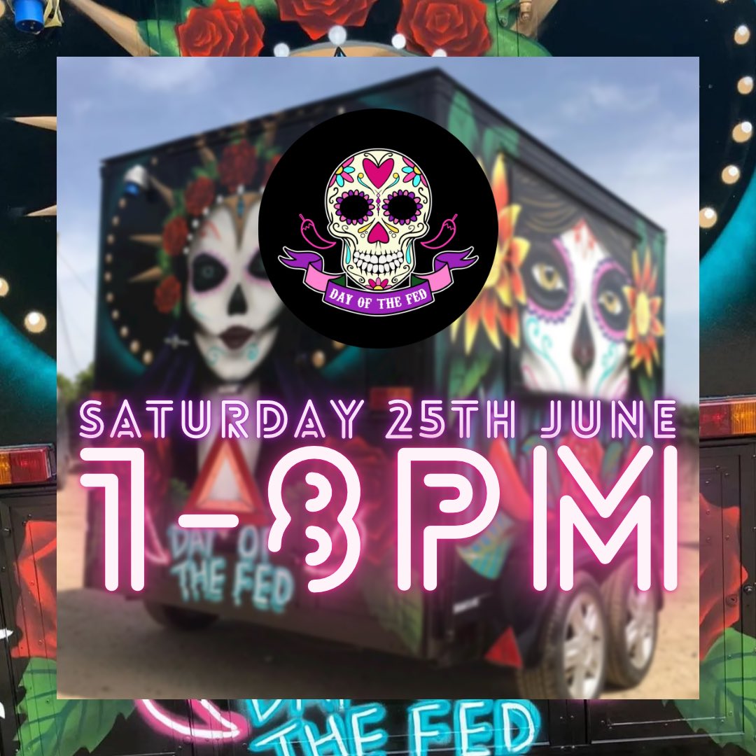 TheBilliTap's tweet photo. Day of the Fed will be back to join us this Saturday 1-8pm. Enjoy something from their menu and wash it down with one of our local craft beers! 🌶 

“Day of the Fed was born through a simple idea, to spice up fiesta’s by offering vibrant Mexican cuisine to die for.” https://t.co/bFVivFvTJC