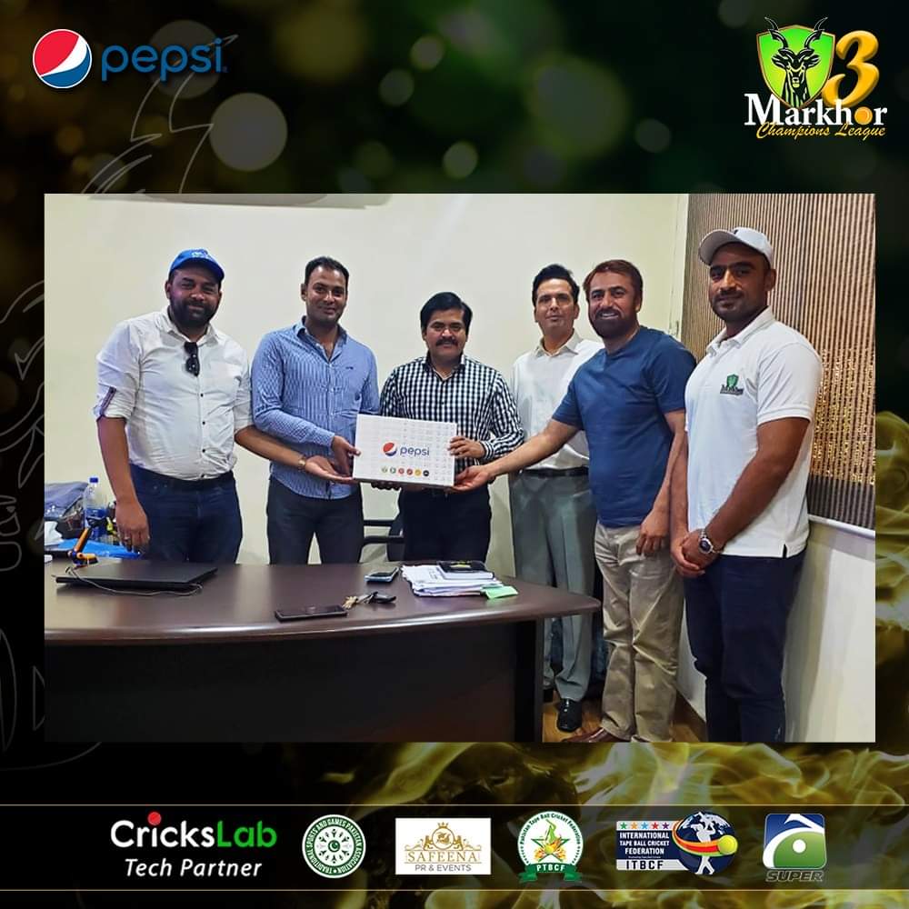 MarkhorLeague's tweet photo. We are really delight &amp; proud to announce Pepsi as our beverages partner for MCL 2022 🔥🎉

#MCL2022 #JeetKayDikha #CricksLab #TapeBallCricket #Pakistan #Cricket #CricketTwitter https://t.co/e09RQxnZy4