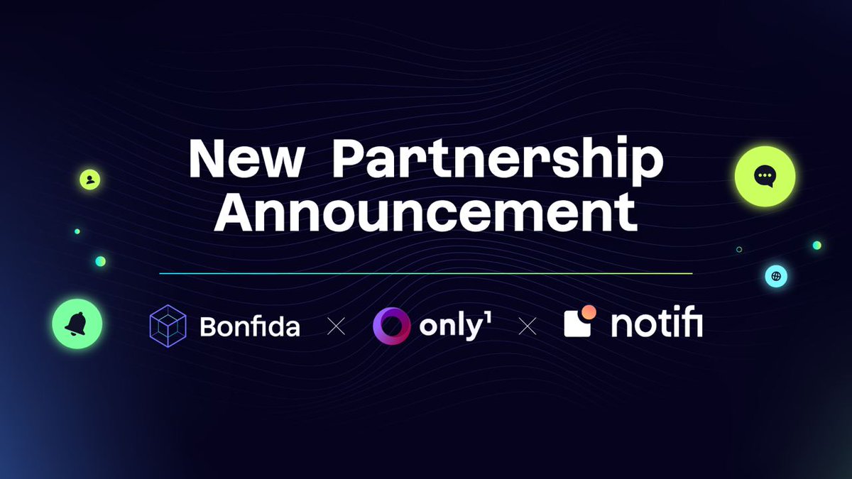 1/x

Re: #SMS #solana: <a href="/NotifiNetwork/">Notifi</a>, <a href="/Bonfida/">Bonfida</a>, and <a href="/Only1/">only1</a> are excited to announce a new partnership for developing an open standard framework that allows chat services to work across all of Solana and to establish the standard for all cross-chain messaging.