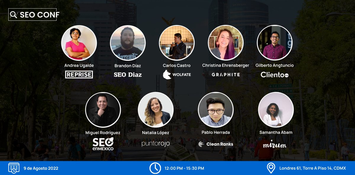 seoconfmx's tweet photo. Asiste a nuestro evento SEO CONF 2022 en Ciudad de México el próximo 9 de Agosto.

Aprenderás sobre WPO, segmentación de datos en Google Analytics, navegación por facetas en e-commerce y mucho más.

Conoce más sobre el evento en: https://t.co/oyCcD8Ty4l https://t.co/5rwUnCvuZC