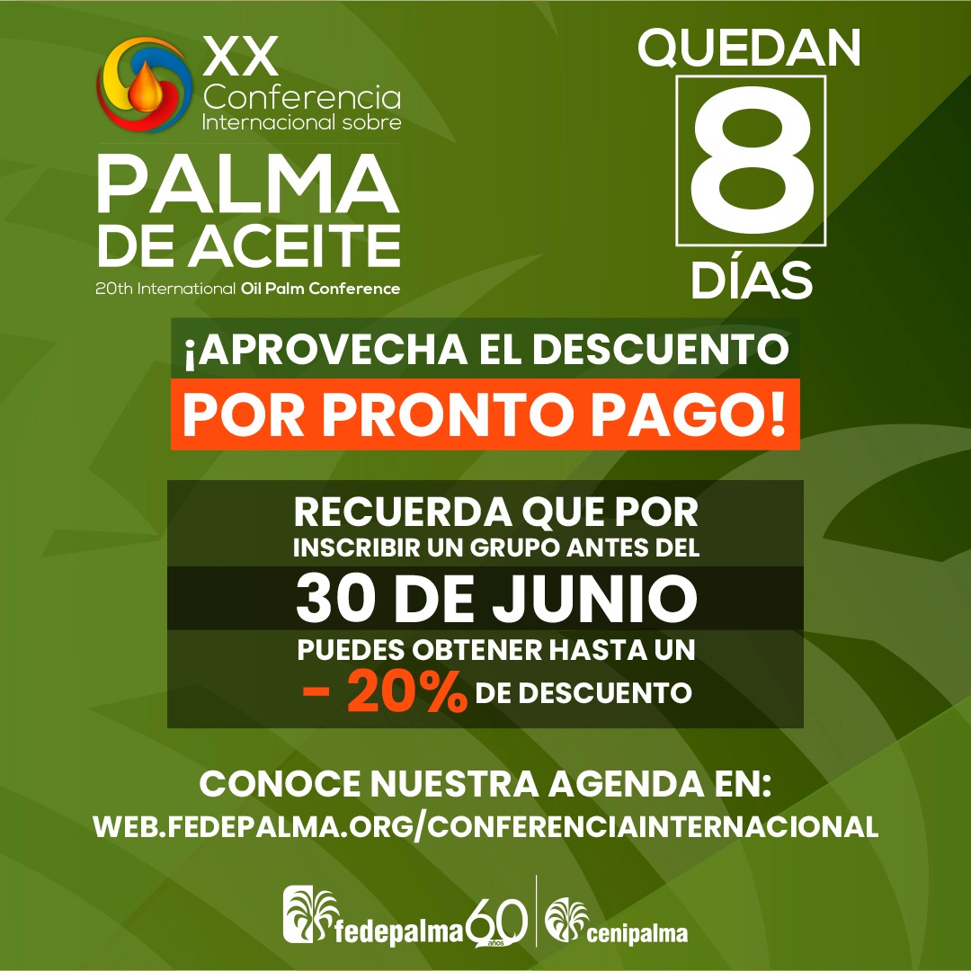 ¡Quedan 8 días para acceder al 20% de descuento! Inscríbete a la  #ConferenciaInternacional antes del 30 de junio 👉bit.ly/3HdRzLF