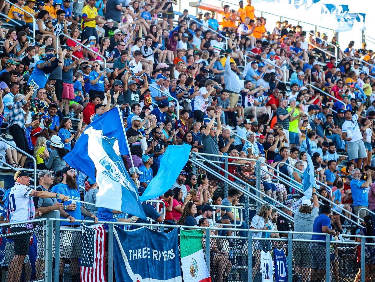 FortWayneFC's tweet photo. Wow! What a turnout yesterday. Thank YOU to all the fans that made it out to see us play @TigresOficial last night! 

#FWFC #Path2Pro https://t.co/fqUJqupD31