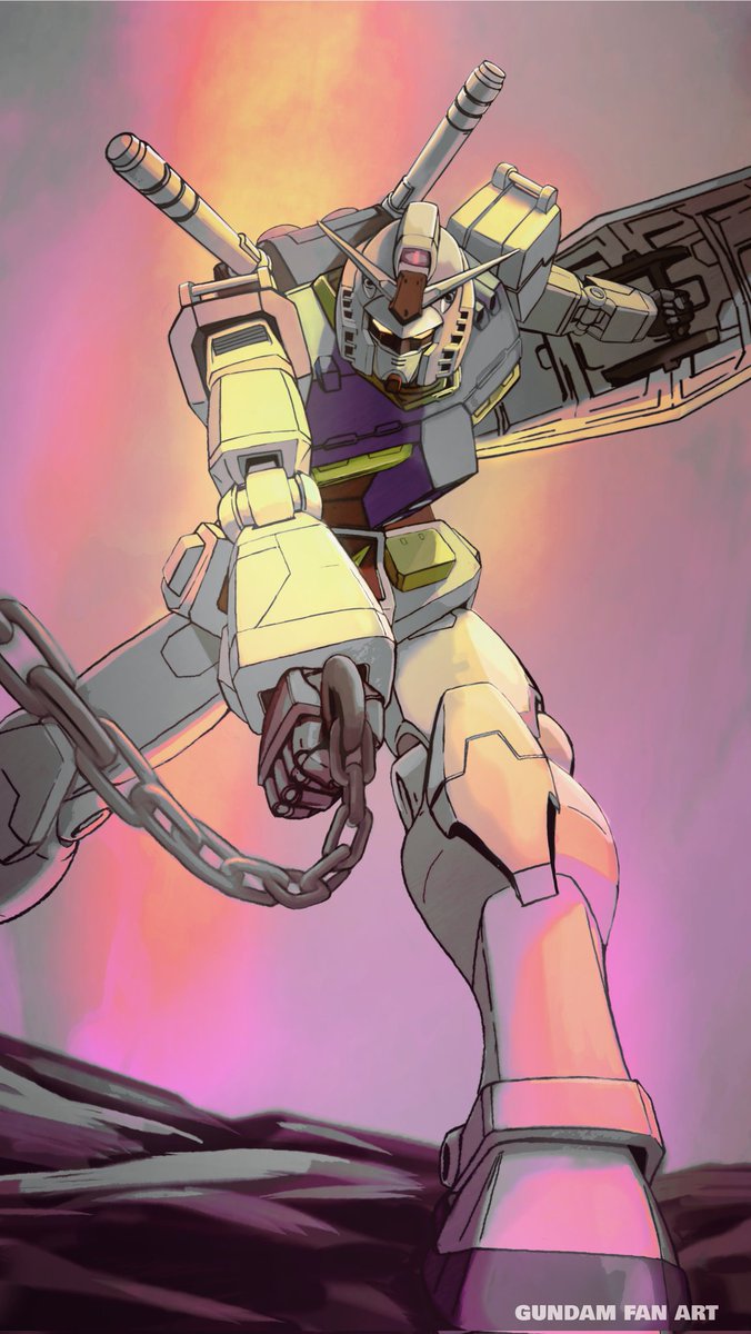 rx-78-2 robot mecha no humans solo v-fin shield mobile suit  illustration images