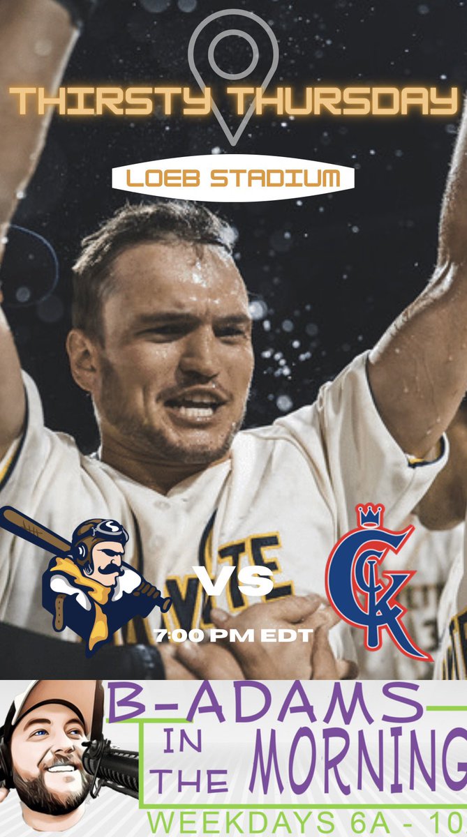 Lafayette_BSB's tweet photo. Thirsty Thursday is finally here! Come get some beer @PeoplesBrew &amp; enjoy some GOOD baseball. 😉 We will also have @BAdamsOnTheAir guest EMCEE tonight! @Z965WAZY https://t.co/YgejnSXmMz