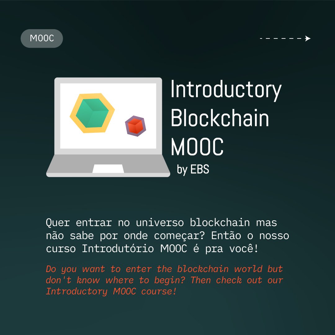 everyblockstd's tweet photo. Do you want to enter the #blockchain world but don't know where to begin? Then check out our Introductory #MOOC course!⬇️ #Catalyst #Fund7 #BuildingOnCardano $ADA https://t.co/6BYkiUvQkm