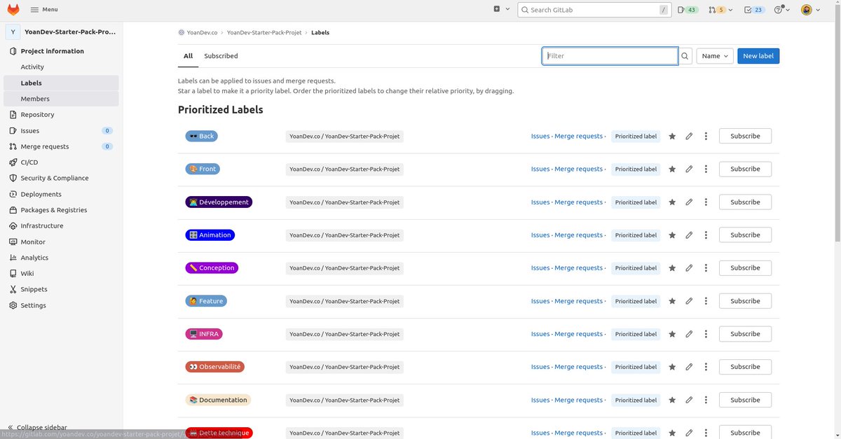 🤔 Est-ce que ça branche du monde si je vous prépare et partage en vidéo (+repository) mon modèle de base de gestion de projet avec GitLab 🦊 ?

👉 C'est un modèle que j'utilise au quotidien sur de très nombreux projets en équipe !

(Moi je suis super chaud 🔥)
