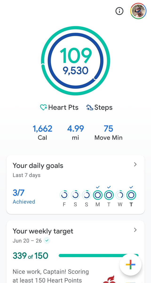 trekker21's tweet photo. It's 100+, but you know what?! Never give up. Never surrender!
#190lbGoal #BeInspired #BeInspiring #LOTRTheFellowshipVirtualChallenge #GettingFitAt50 #FitFederation #FitFederationJune #Top4Percent #Under230lbs #980Km #609Miles https://t.co/vE4P9xrYBg