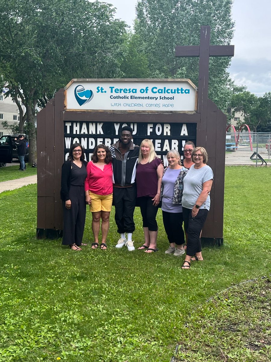 We were blessed today to have former student <a href="/AlphonsoDavies/">Alphonso Davies</a> come to visit! Thank you Alphonso for sharing joy with us!
<a href="/EdmCathSchools/">ECSD</a>