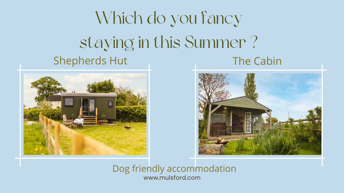 Which do you fancy staying in this Summer ~ Shepherds Hut or The Cabin? #dogfriendly #selfcatering #accommodation #supportlocalbusiness #summer #romaticgetaway #holidays #glamping #getaway #Sarn #Malpas #Wrexham #NorthWales #NWalesHour🏴󠁧󠁢󠁷󠁬󠁳󠁿#NorthWalesSocial @NWalesSocial #HOLIDAY