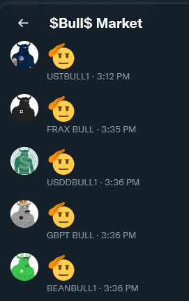 VOLTBULL1's tweet photo. BULLISH ON THE BULL ALFA CHAT
@USTBULL1 
@fraxbull1 
@usddbull1 
@gbptbull1 
@beanbull1 

🫡 https://t.co/sp3yDrsEaE