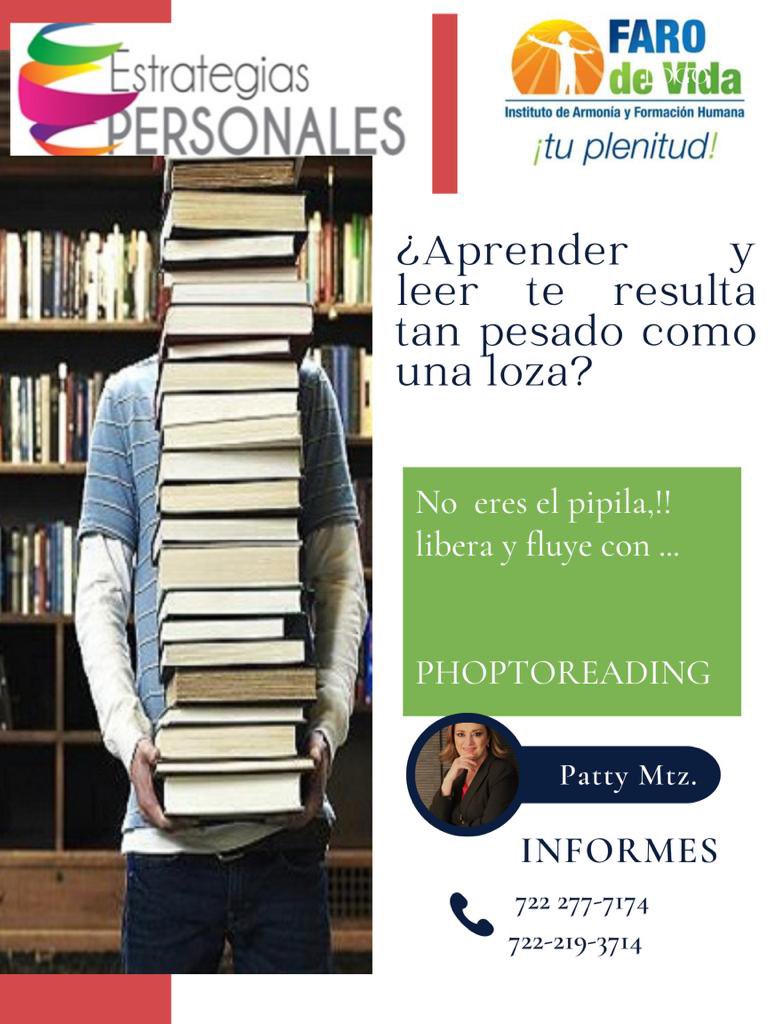 EstraPersonales's tweet photo. Libera y fluye…
Inteligencia, memoria, concentración y diversión. Todo en uno. 
Photoreading 25 de junio. https://t.co/CXZ6pfOV0A