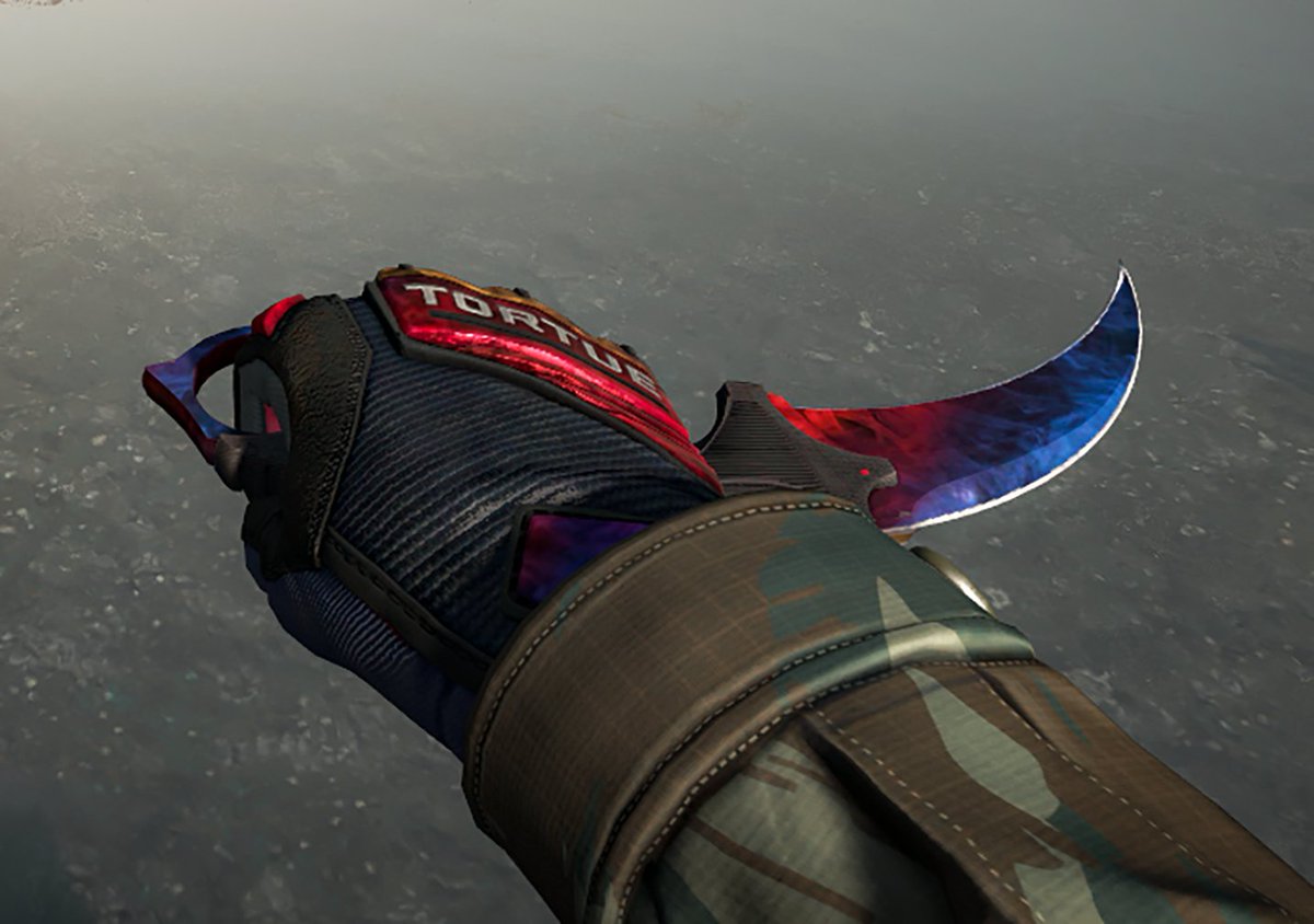 dingleCS2's tweet image. Pattern 1000 skins can only be achieved in tradeups, and guess what the Pattern 1000 Kara | Marble Fade looks like.... It&apos;s the &quot;Impossible Fire&amp;amp;Ice&quot;!