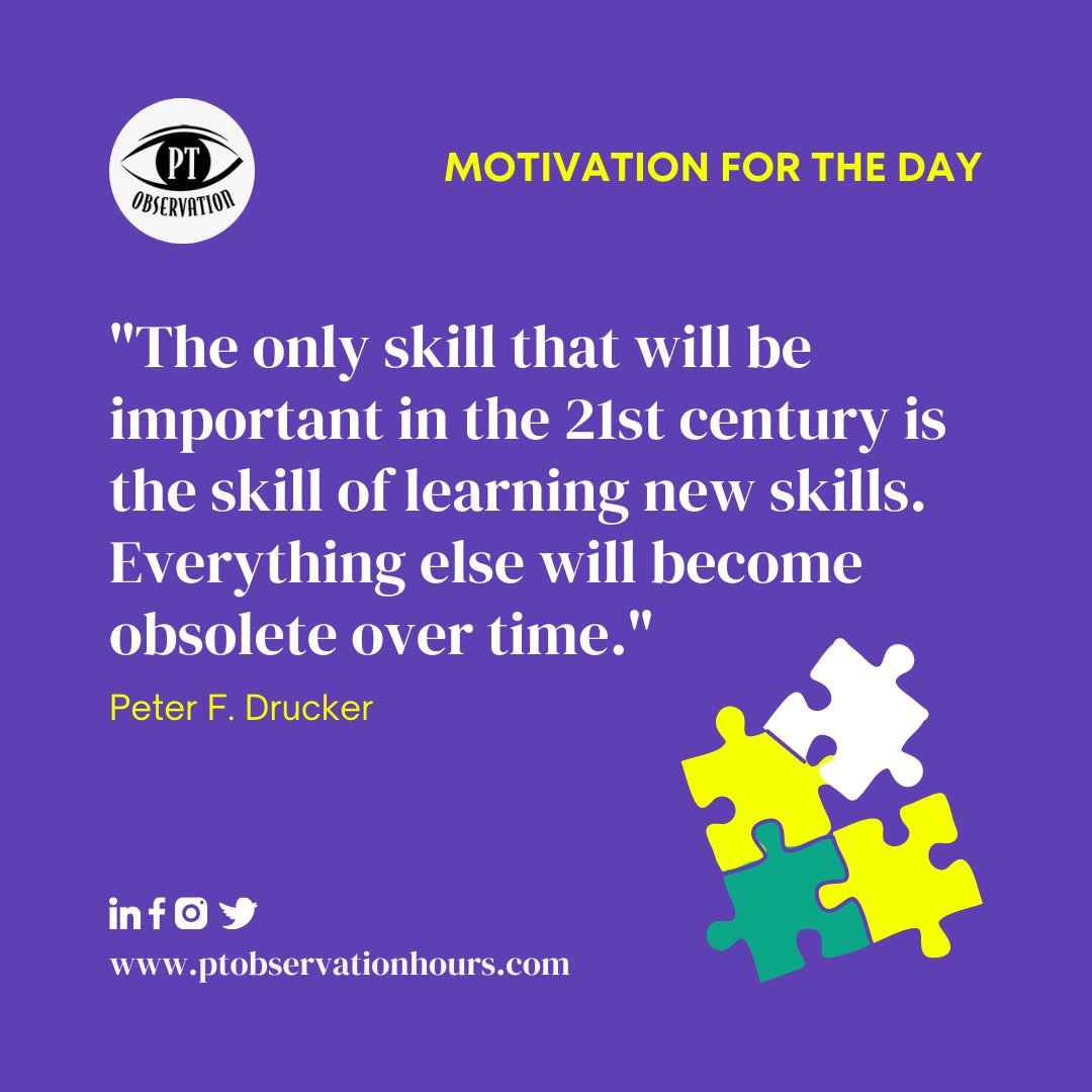 PTobservation's tweet photo. A new skill opens doors to a world of opportunity. Pick up a new one today, and thank yourself later β³ Check out PT observation hours at https://t.co/7IdiBQ2eU7 today to learn a new craft!
#PTobservationhours #PhysicalTherapy #PhysicalTherapyObservation #Shadowing #DPT #Health https://t.co/c21xBRvZ3Q