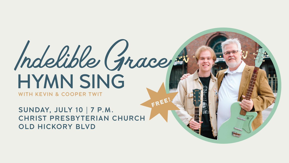Join us for a unique evening of singing together and sharing stories behind the hymns with Rev. Kevin Twit and his son Cooper.

This event is free, but please register here: loom.ly/FmTK4KE