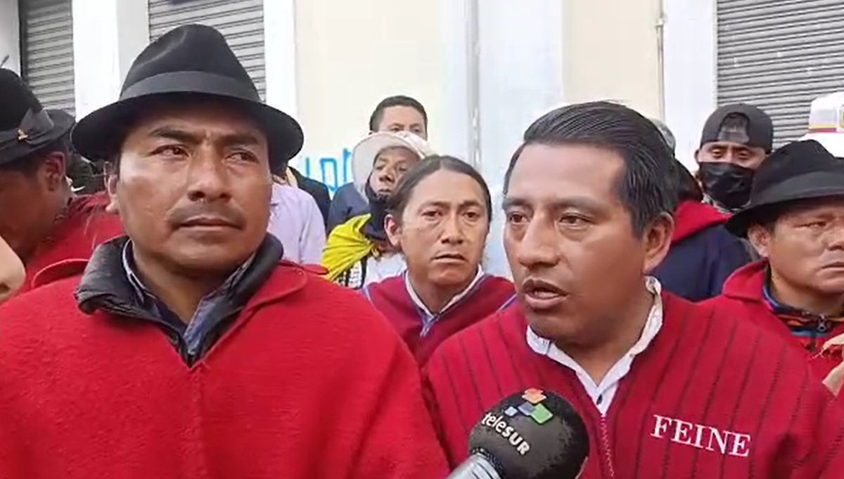 #Ahora| Samuel Lema de la <a href="/FEINE_EC/">FEINE - Ecuador</a>: "Nosotros no hemos venido a destruir Quito. Tampoco hemos venido a dañar nada; la prensa, la comunicación está viendo. No nos traten como nos están tratando, ¿acaso no somos seres humanos? Somos pueblo, somos padres de familia". #ParoNacional