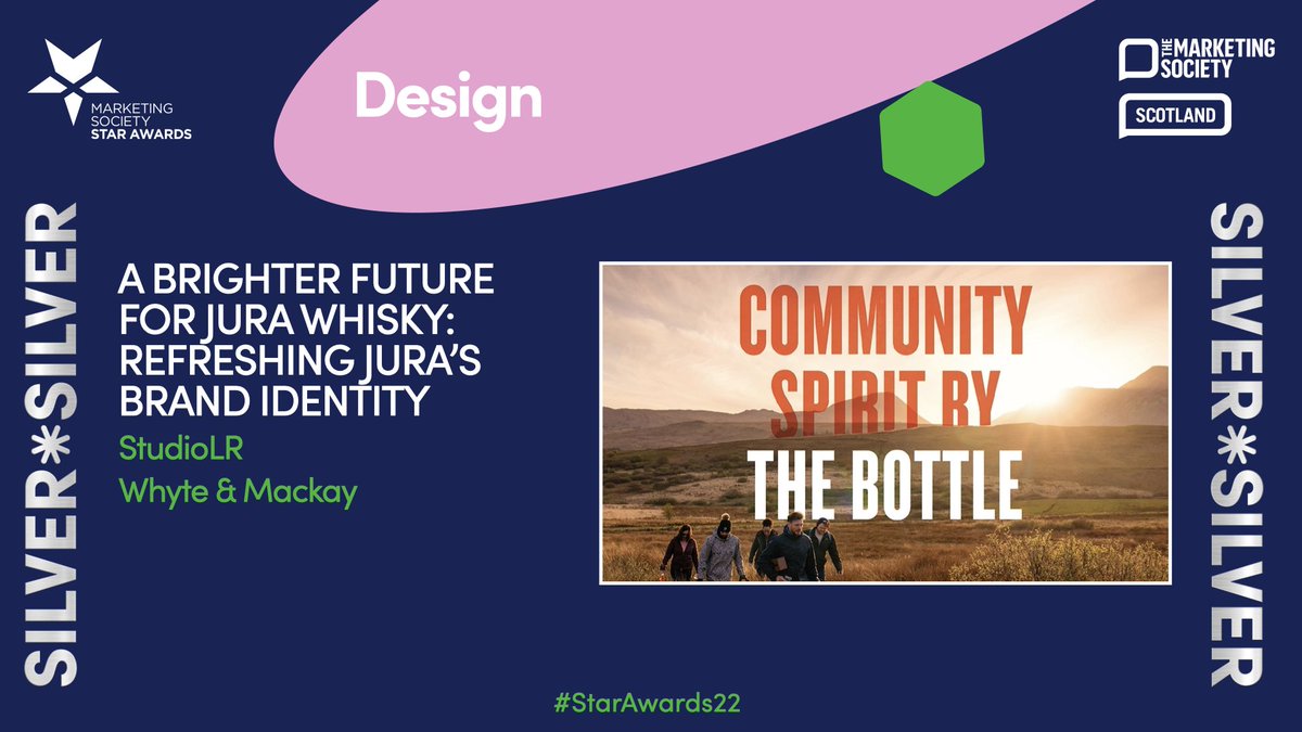 ⭐ Silver award winner for Design is <a href="/studioLR/">StudioLR ... standout brands & campaigns</a> / <a href="/jurawhisky/">Jura Whisky</a> (<a href="/whyteandmackay/">Whyte & Mackay</a>) #StarAwards22