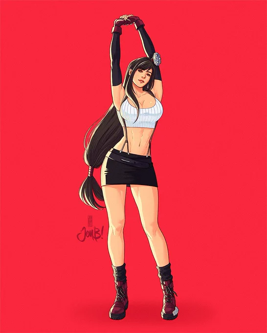 Stretch 🥊✨ #TifaLockhart #FF7 #FFVII25th 
