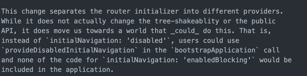 Enea_Jahollari's tweet photo. #Angular Router is getting huge underground refactorings that will bring their benefints to light when we get something like provideRouter() out of the box. 

#ngUpdate https://t.co/OrgQRtpfCv