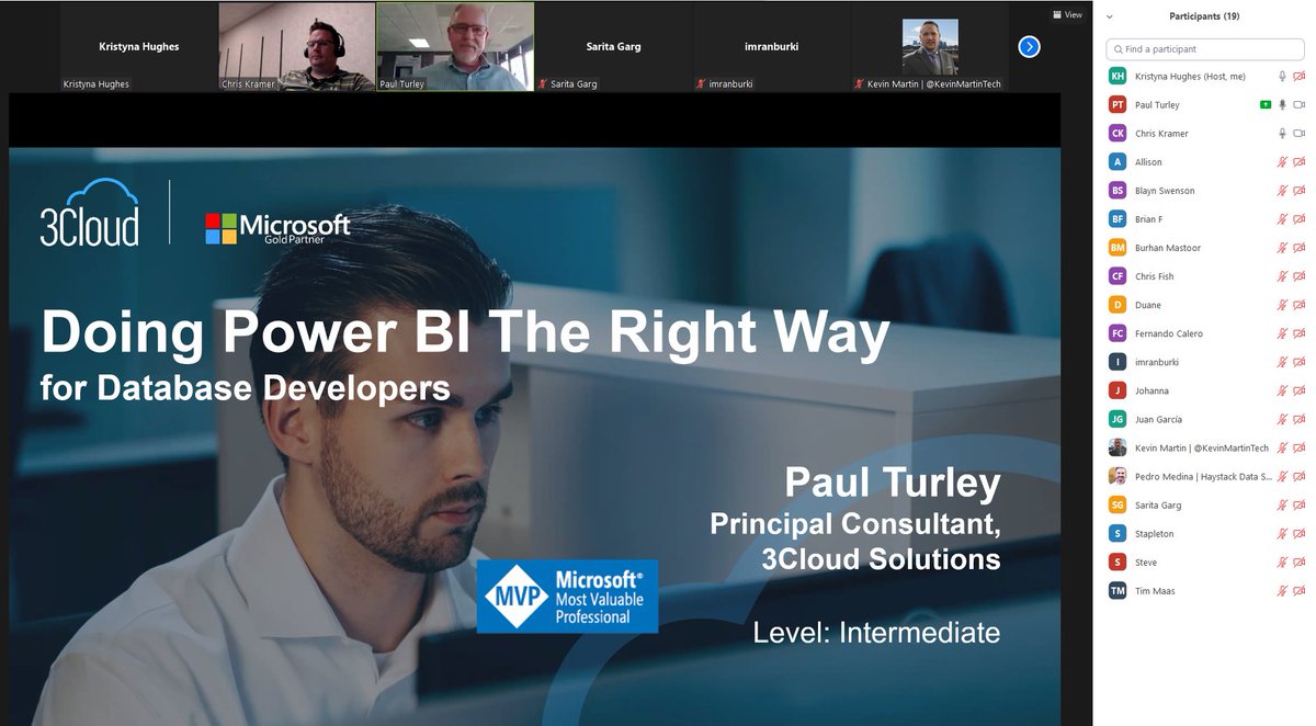 go3cloud's tweet photo. Our very own @paul_turley, 3Cloud's Principal Data Architect spoke at @PASSMN user group this week to discuss #PowerBI for Database Developers.

#PASSMN #SQLServer #SQLSaturday #SQLSatMN #DevOps #DatabaseDevelopers https://t.co/SykkLjPuJC