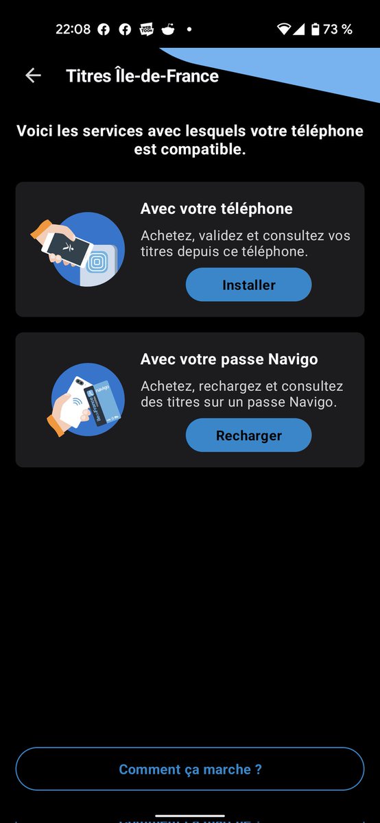 Darius_237's tweet photo. @tricot_nathalie @T2_RATP Possible de recharger le ticket sur une Navigo directement via sncfconnect ou autres plateformes 
Ou d'acheter un titre si votre smartphone est compatible https://t.co/qrgNz4kxqW