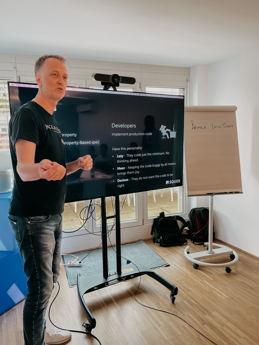 SQUERdev's tweet photo. Thanks to everybody joining yesterday's #codingdojo on property-based testing! Special thanks to @codecopkofler and @paulroho for sharing their knowledge on crafting solid software.💡 https://t.co/sJh5lNkAhF