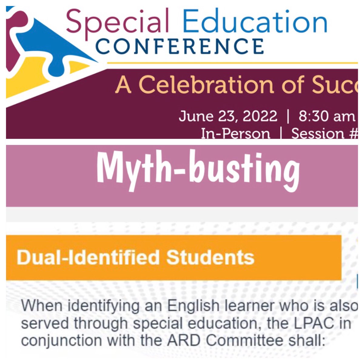 DeloachSd's tweet photo. @MarlinISDTX @Region12 Reg.12 SpedEd.Conf. provided answers to my questions. No myths, No guessing in Compliance & Accountability. 🫣Enjoyed Myth-busting activities in Mrs. P. Fosters sessions. 🙌Shared a moment of #MarlinStrong with our very own Board Member, Mrs. Terry.❤️❤️❤️ https://t.co/oBIU0VX0Rg