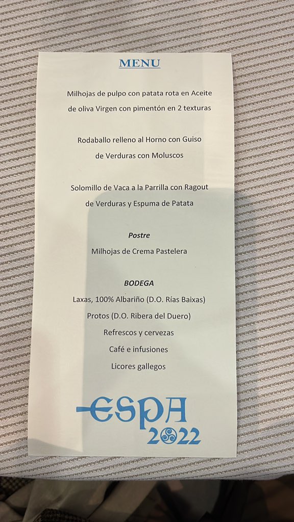 CRO_Cramer's tweet photo. Conference dinners in Spain ARE the best conference dinners… 😄 @ESPA2022 https://t.co/B81iVBaA0b
