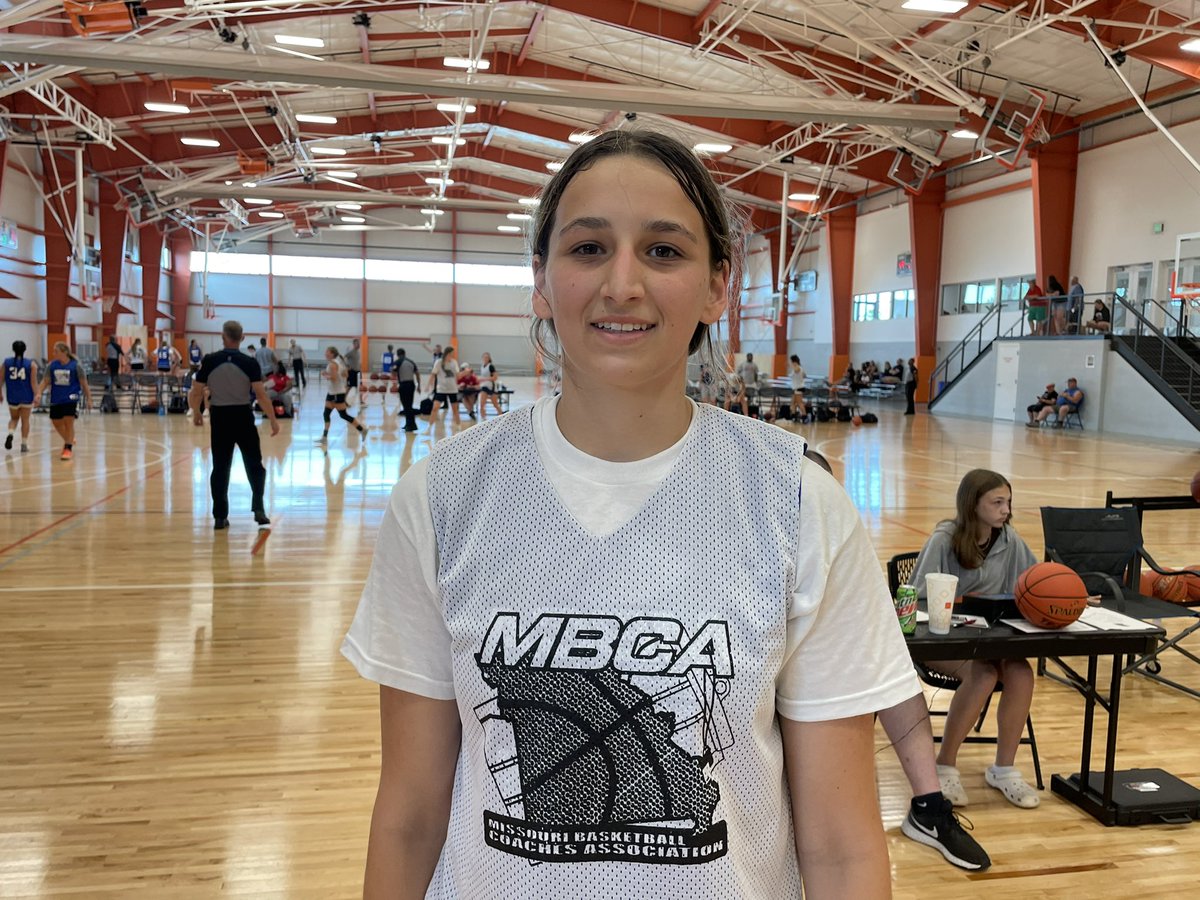 6’2 2023 Karlee Ellick of Neosho was very impressive in the opening game with 20+ points. She controlled the action inside. <a href="/MbcaCoaches/">MBCA</a> #SmallCollegeShowcase