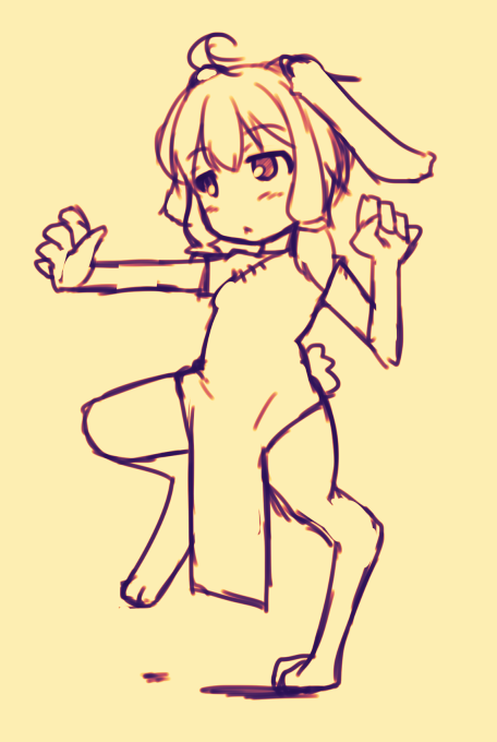 耳忘れてたので付け足し
あえてのロップイヤー 