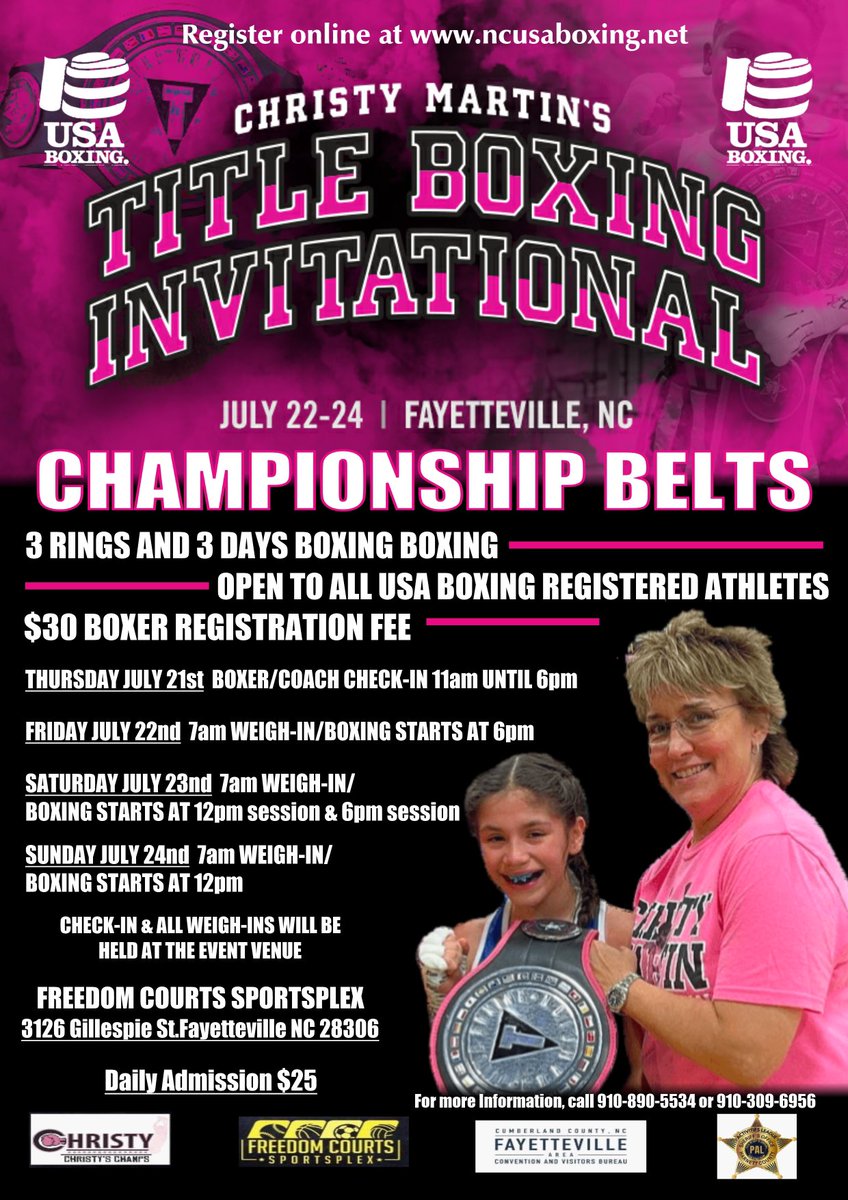 Great tournament 3days of boxing. Get signed up!!