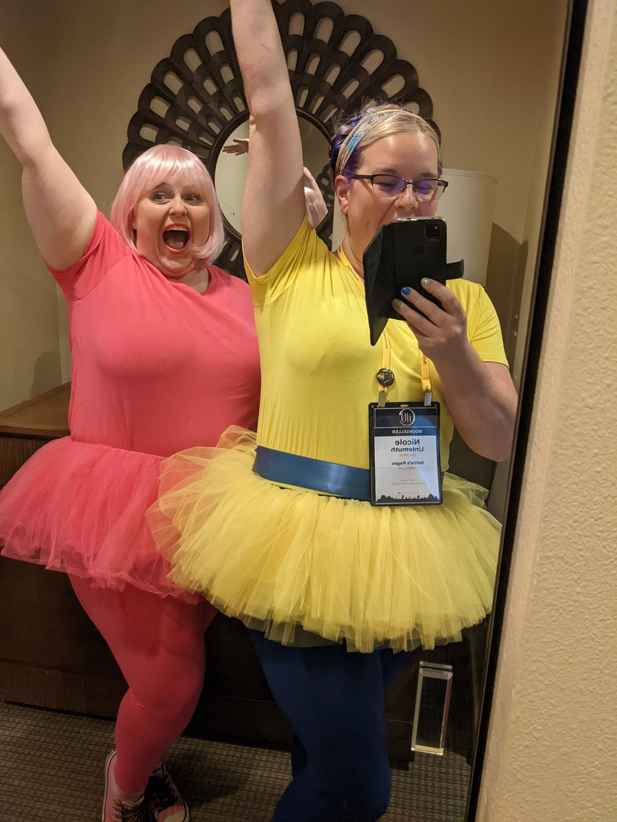 IPGbooknews's tweet photo. Obsessed with these gorge booksellers from Bettie's Pages (Lowell, MI) dressed up as My Shadow Is Pink for the costume contest at Children's Institute #Ci10! @LarrikinH https://t.co/3nICbVNL4I