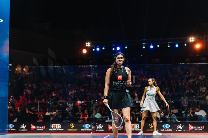 El Sherbini celebrates her win