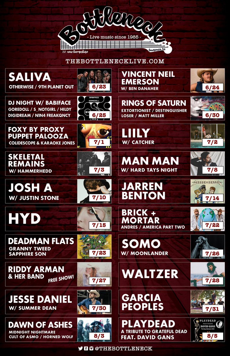 TheBottleneck's tweet photo. Summer calendar refresh = time for a giveaway!

To enter to win a pair of tix from our calendar, RT this tweet &amp; follow our Twitter account!

This giveaway ends next Thursday at noon and the winner will be announced that afternoon! https://t.co/hrzxVZpLEN