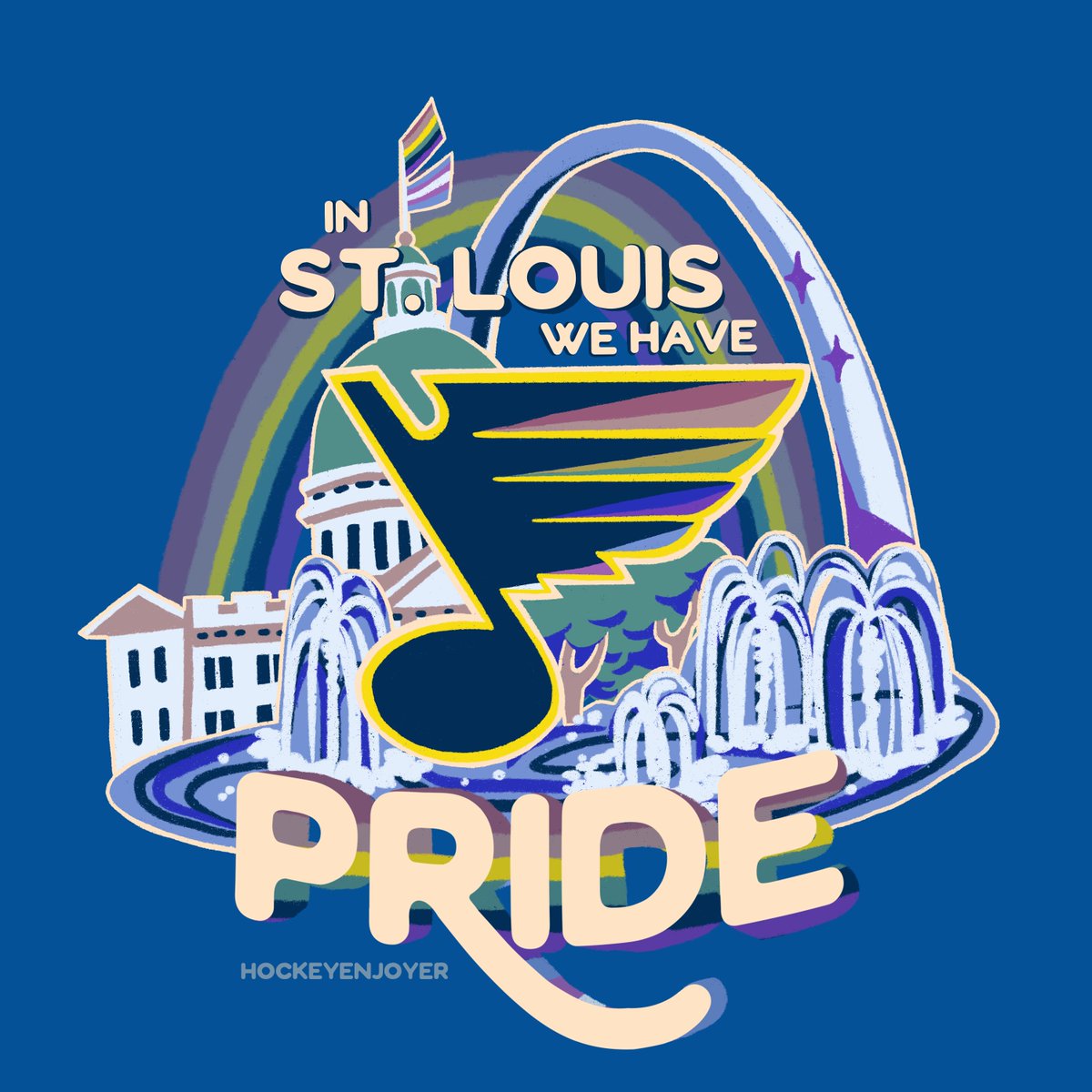 the gateway babyyy 💙 @StLouisBlues #WeAllBleedBlue #Pride