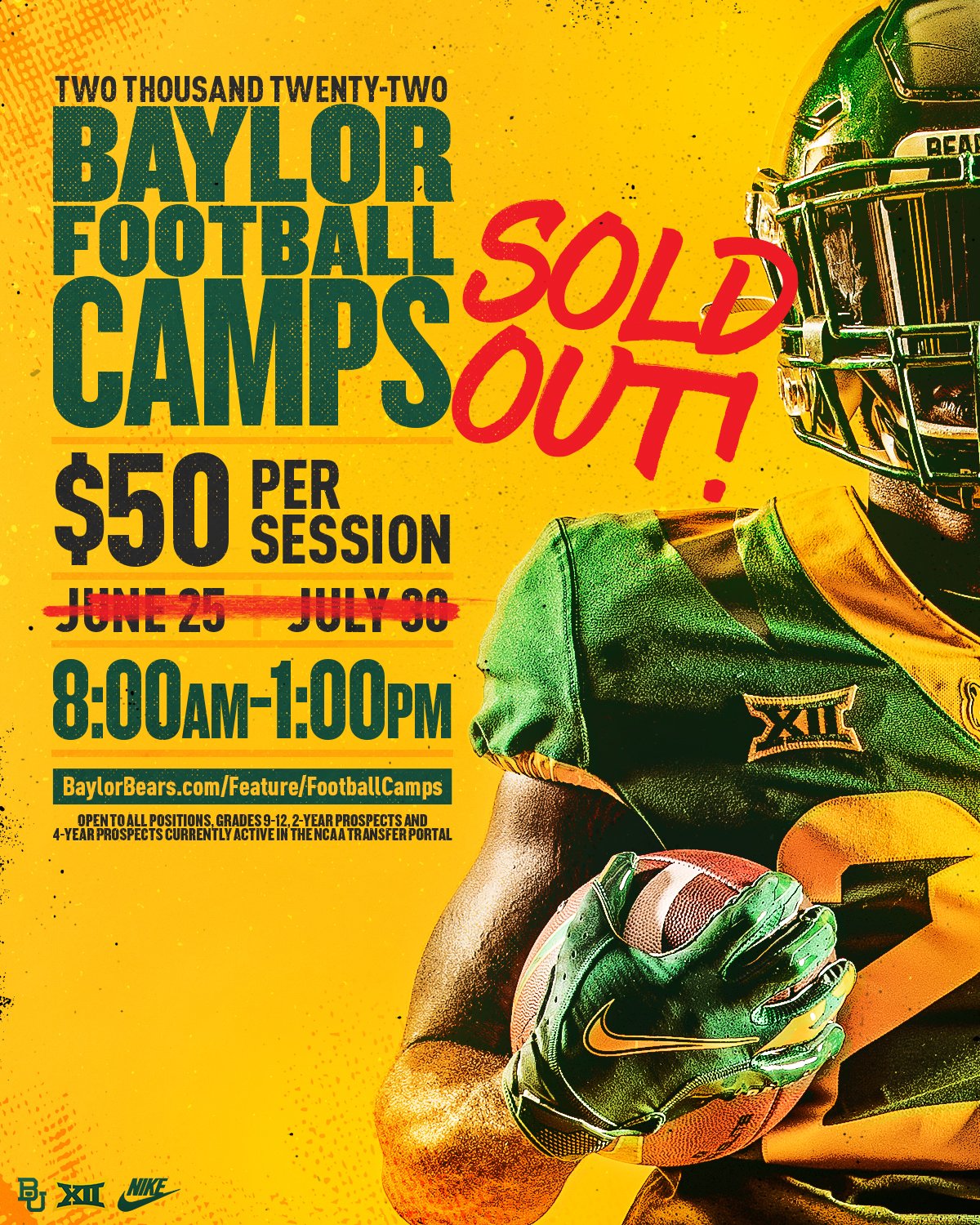 Baylor Football on Twitter "𝙎𝙊𝙇𝘿 𝙊𝙐𝙏 ‼️ SicEm https//t