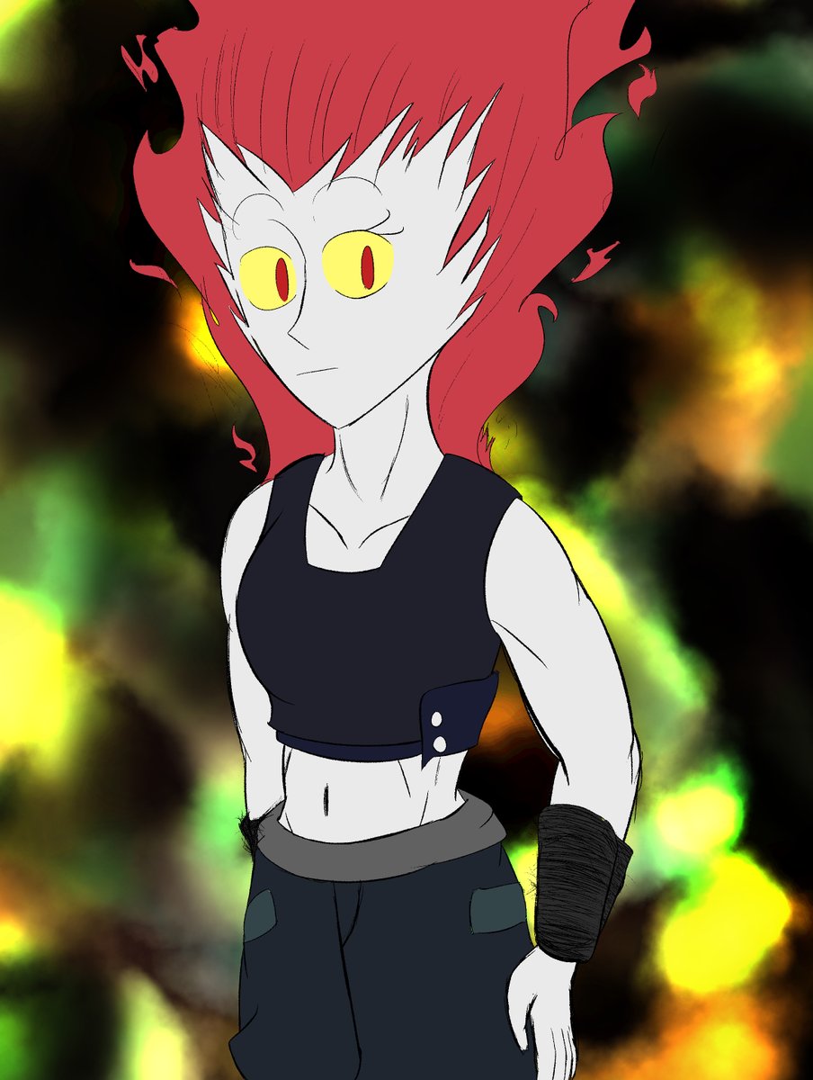 Matloq's tweet photo. no pregunten y candela no lo ve aparentemente el rediseño le salvo de ver ... hmmm ... a eso

#redesign #OC #fireghost #background https://t.co/lGvcDyRQO8