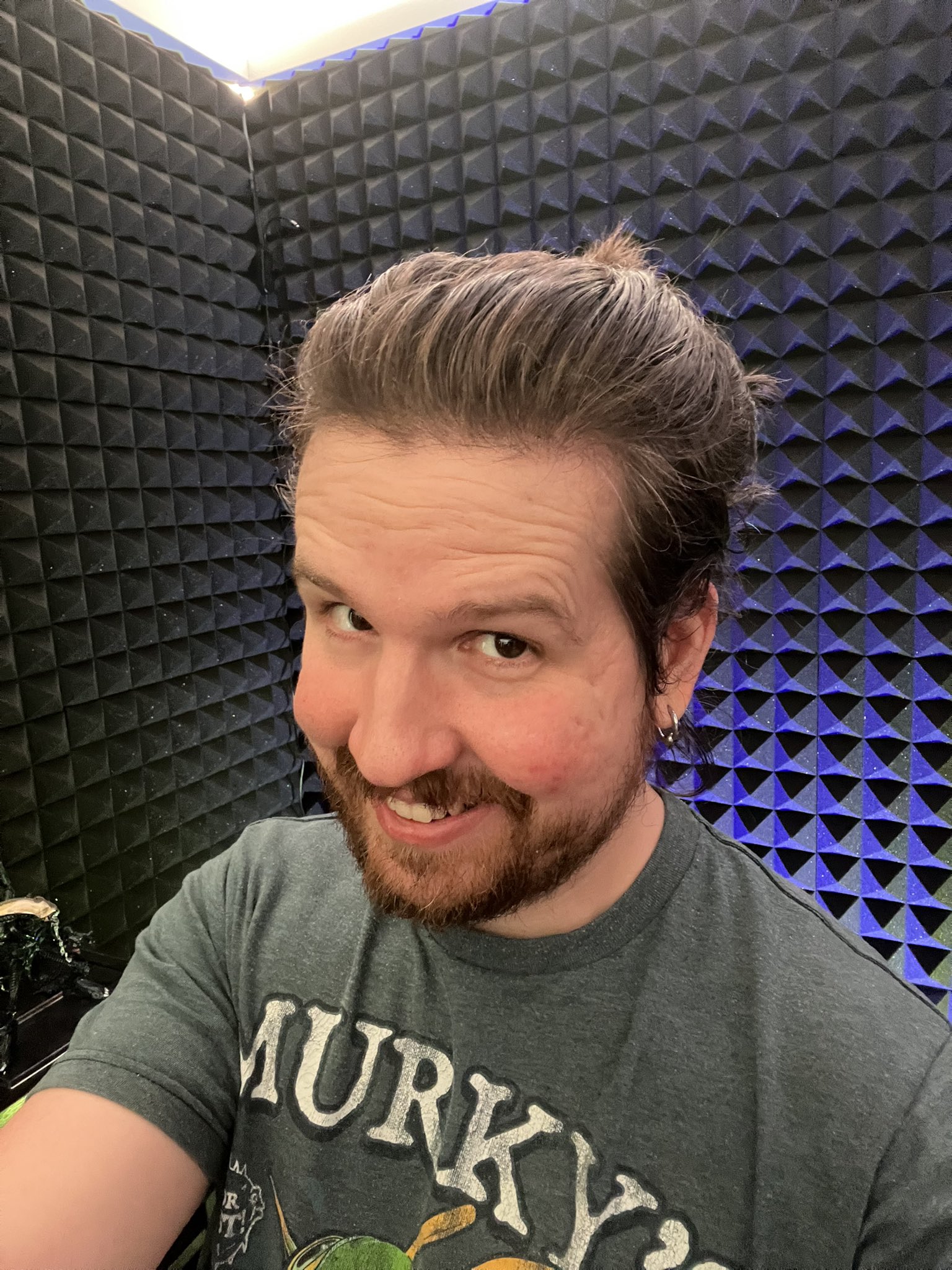 John Wolfe on Twitter "My hair was bothering me so it’s up in a bun at