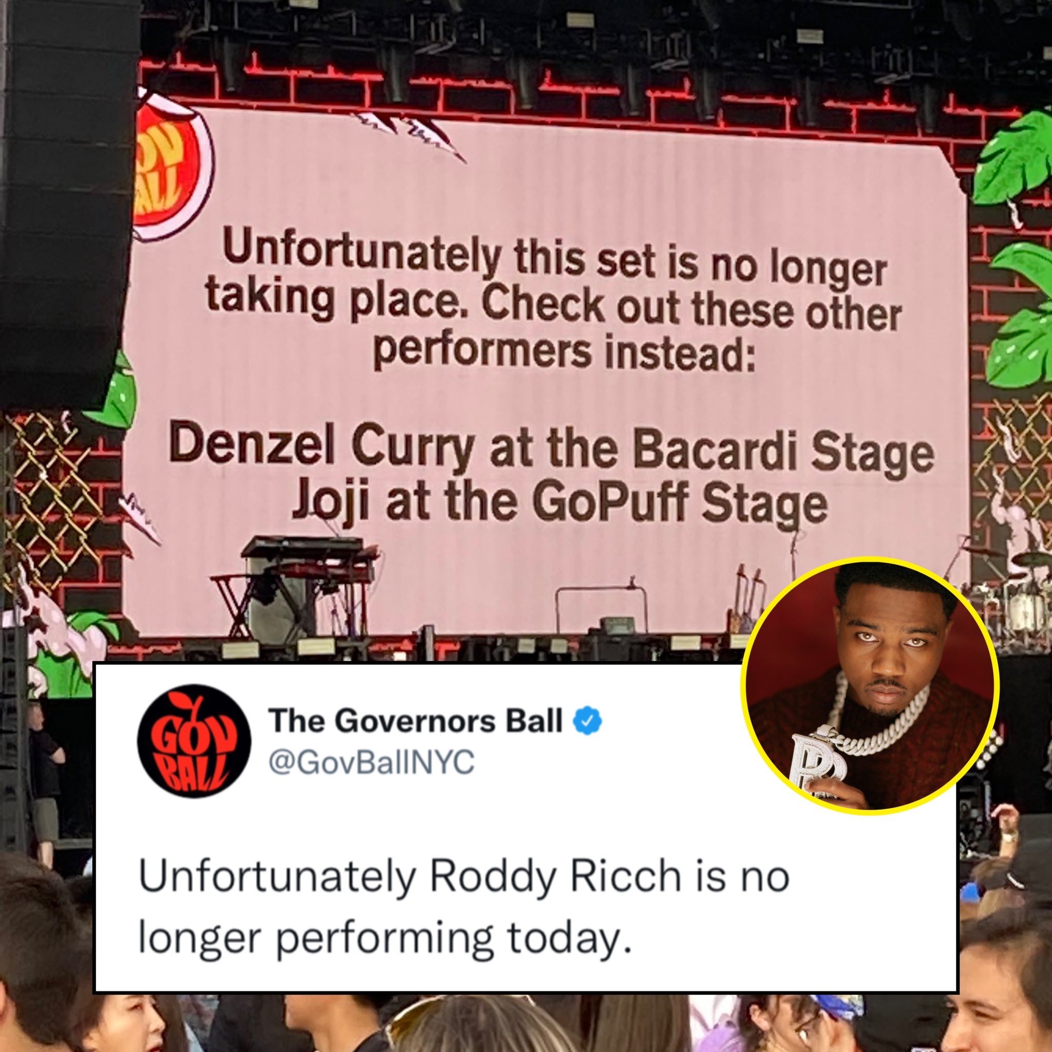 Hip Hop Ties on Twitter "Roddy Ricch set at Governors Ball has been