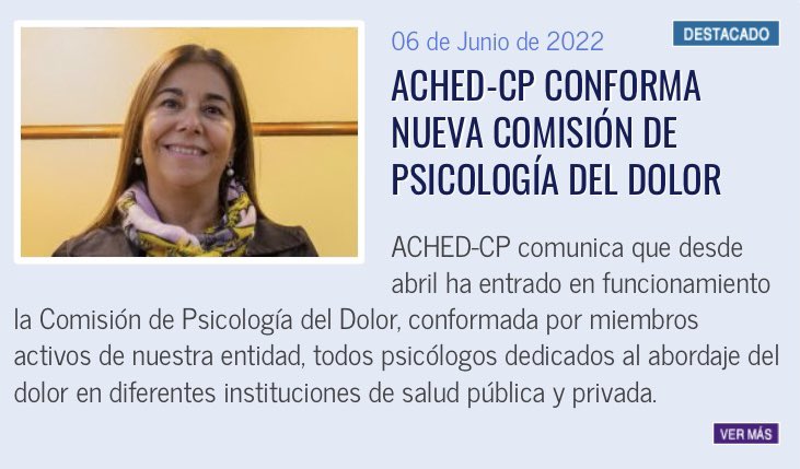 AchedCp's tweet photo. 👀 ACHED-CP CONFORMA NUEVA COMISIÓN DE PSICOLOGÍA DEL DOLOR💯

ACHED-CP comunica que desde abril ha entrado en funcionamiento la Comisión de Psicología del Dolor✅, conformada por miembros activos de nuestra entidad, todos psicólogos dedicados al abordaje del dolor.😉 https://t.co/BSJtj5tfLm