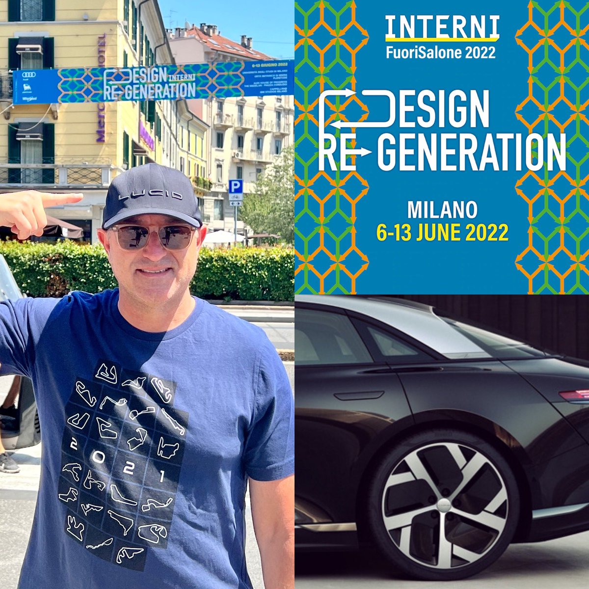 Tesla2Lucid's tweet image. #MilanDesignWeek2022 has been amazing! Missing was #LucidAir special wheels for #DreamEdition designed by #DerekJenkins and crew! Abbondanza di creativity!