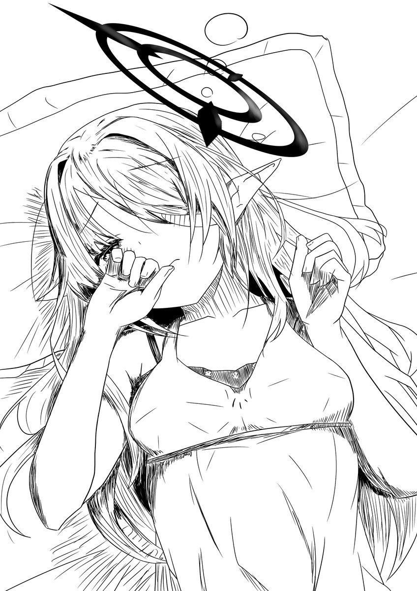 #ブルアカ 
寝起きイオリ 
