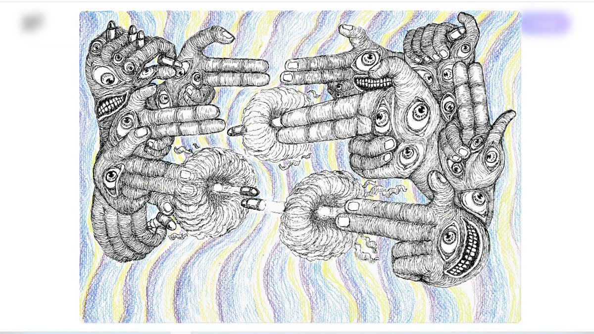 🤘👈👉🖖. Reserve 0.8 sol
Real Hand Guns.Freehand 1/1  
imagination with gunshots.
Thank for support. Respect Peace.🌌
formfunction.xyz/@36perspective…
#NFTs #NFTartist #formfuction #SolanaNFT #SolNFT #NFTCommumity #NFTauction #darkart #nftsolana