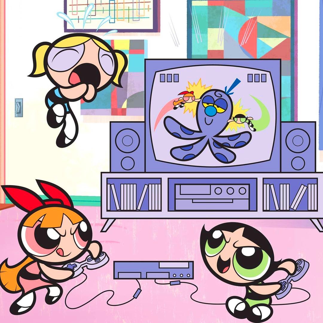 Powerpuff girls パワーパフガールズ原画 正直言って、あのパワパフガールズZのOSTディスクに付いてきたアート