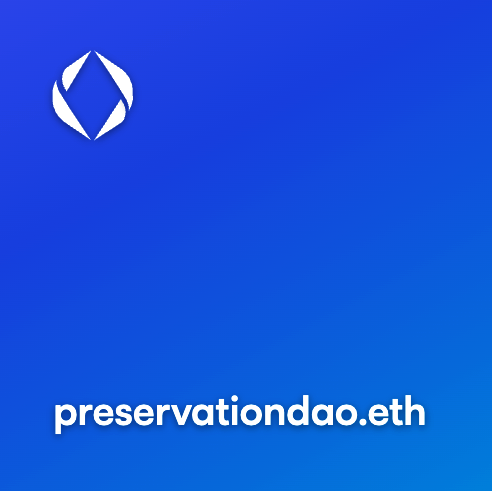 0_DOG_ETH's tweet photo. preservationdao.eth for Digital Wallet ID / Domain Name is available now!
-
#ens #domainsforsale #NFTCommunity #Ethereum #gamestop #preservation #preservationproject https://t.co/BmjURpqowm