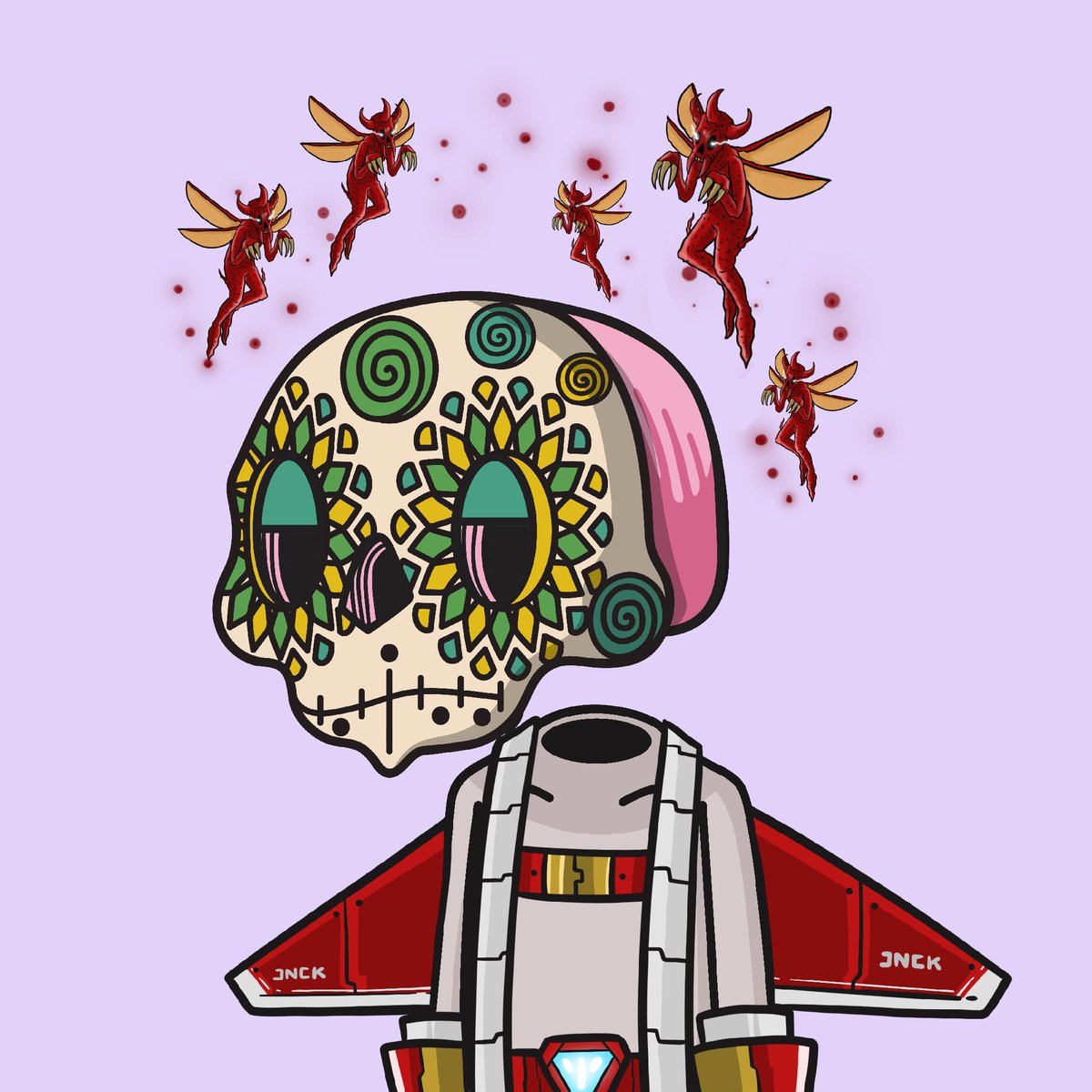 NemeanNFT's tweet photo. So, in the last week I've stacked up 9 more @los_muertosNFT getting ready for the Diablo collection! I'm more bullish than ever! The last 4 are some of my favourites traits I've been wanting for a while.
#vivalosmuertos https://t.co/42DXNFlcvg
