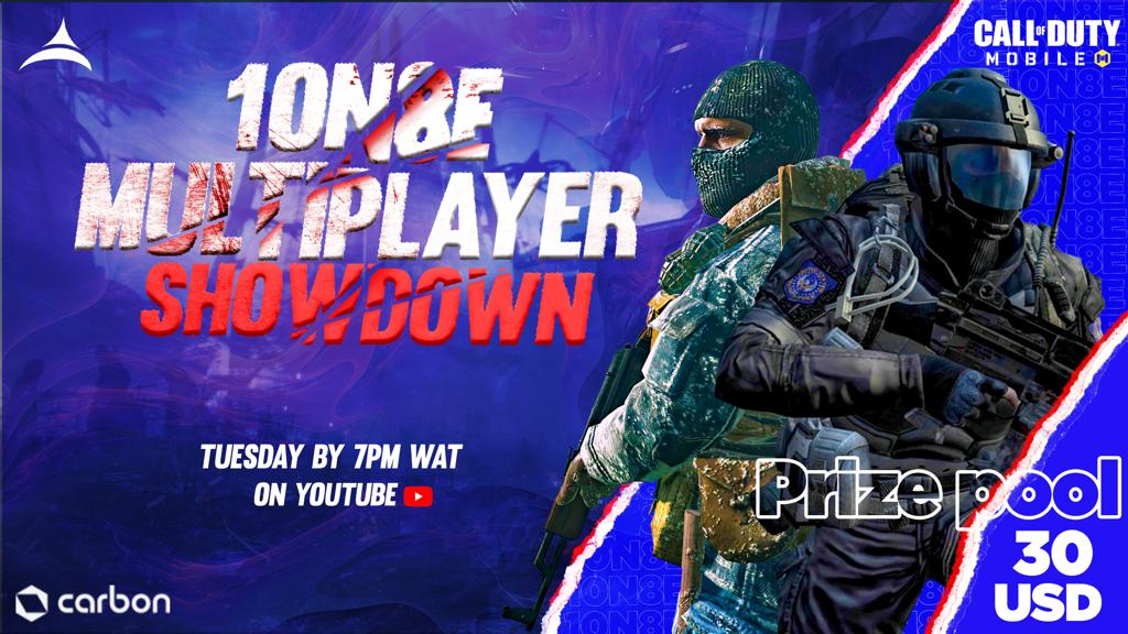 10N8EPLAY's tweet photo. Registration for 10N8EPLAY's Call Of Duty Mobile Multiplayer Showdown has begun.

Happening on Tuesday, 14th June 2022. 

Time: 7pm WAT

Join Our Discord Server For More Information. 

Discord Link:
https://t.co/3xHUY3L6Wx

Official Financial Partner: @get_carbon https://t.co/sr2oBmmvMY