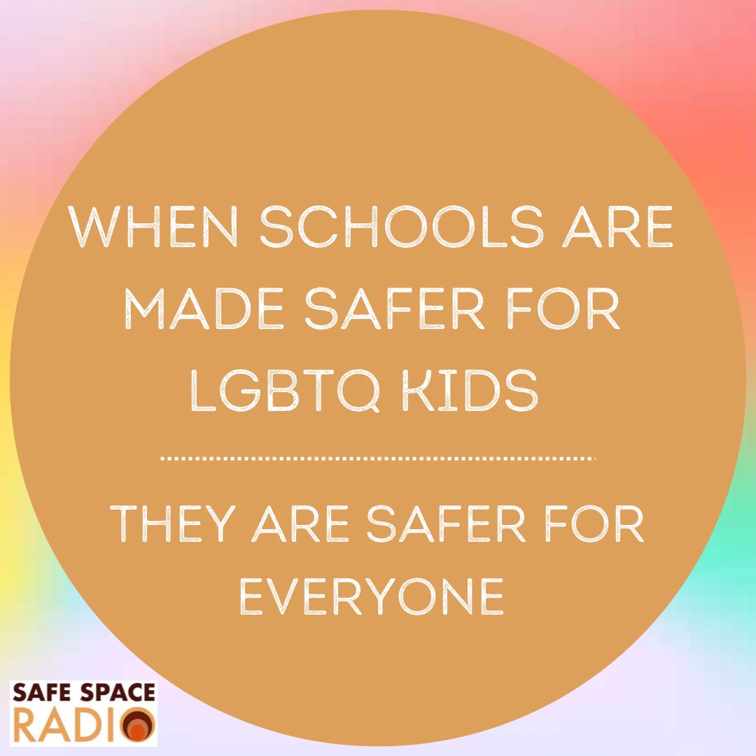 In this episode we hear from Dr. Elizabeth Saewyc, a researcher who studies the impact of stigma on adolescents. Her research has demonstrated that when schools are made safer for LGBTQ kids, they are safer for everyone. Find the episode here: safespaceradio.com/making-schools… #pride