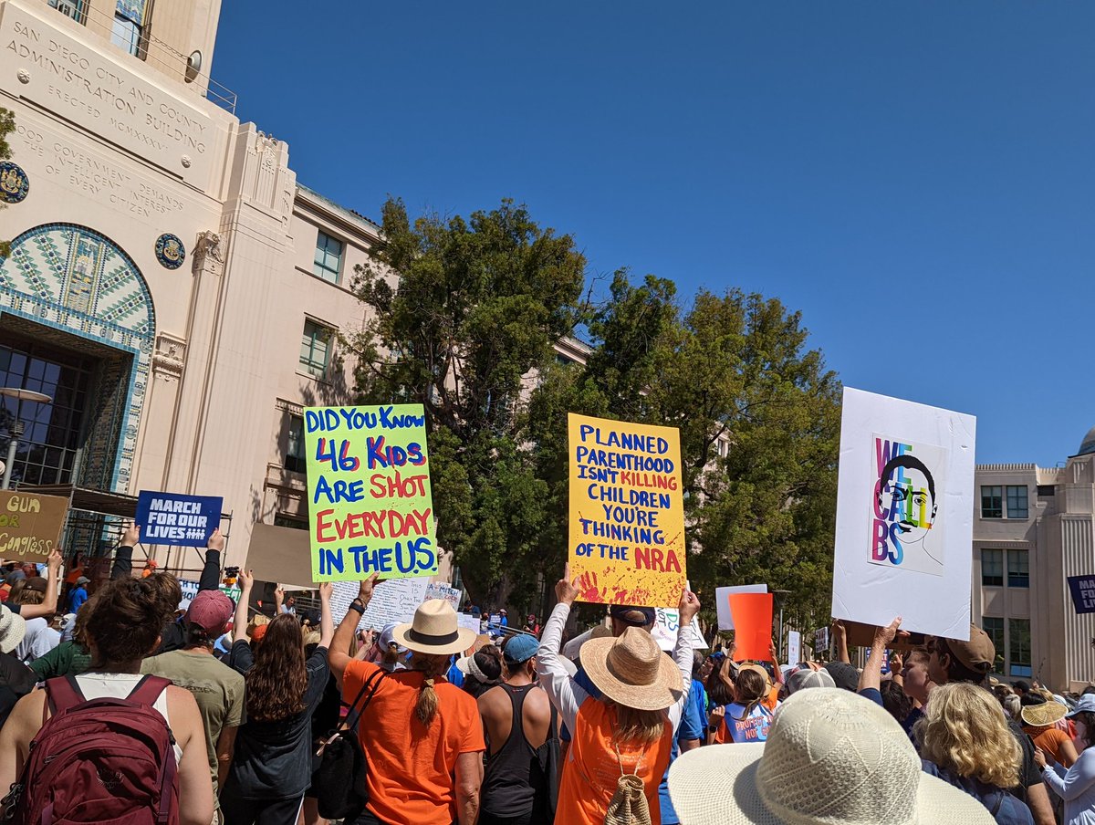 InfoMaker's tweet photo. @davidhogg111 @GiffordsCourage Due to @davidhogg111 appearance on MSNBC I 
 decided march in San Diego today https://t.co/y7woEeCXqb