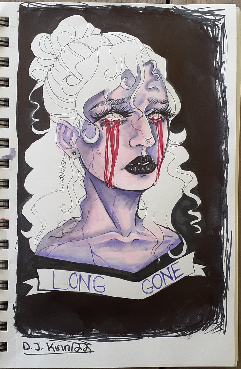 KIYellow_98's tweet photo. Long gone
Vent art
Art belongs to me
#artistoninstagram #ArtistOnTwitter #artistindeviantart #traditionalart #ink #watercolor #commissionsopen #macabe #drawing #sadness #grief https://t.co/vhJY1DzBAC