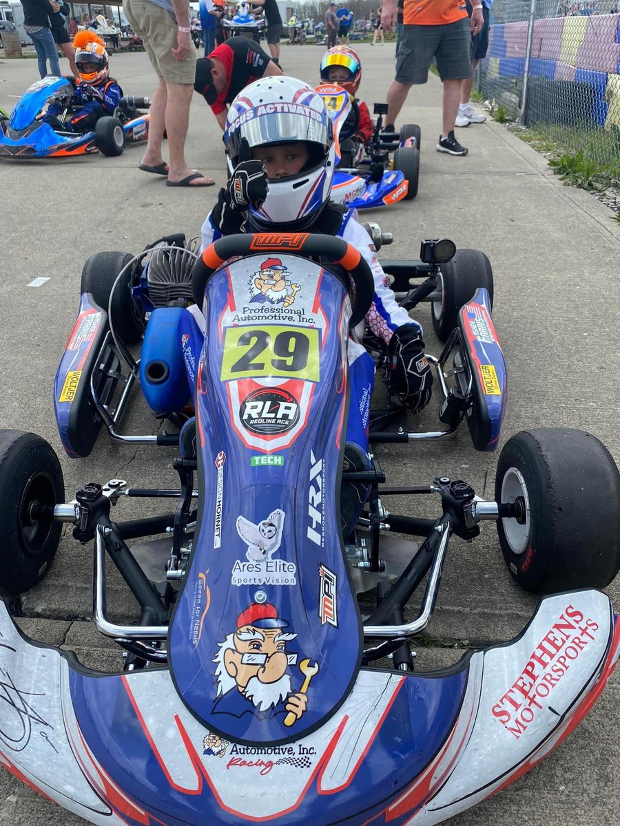 AsherRacing's tweet photo. Winner winner, chicken dinner!! Won my first #microswift race today. The @ProAutoIndy Nitro kart with #woltjerracingengine was awesome today. Qualified for the prefinal on pole but finished P5. Came from P5 to P1 in the final to WIN!!! https://t.co/L5GKZOfecg